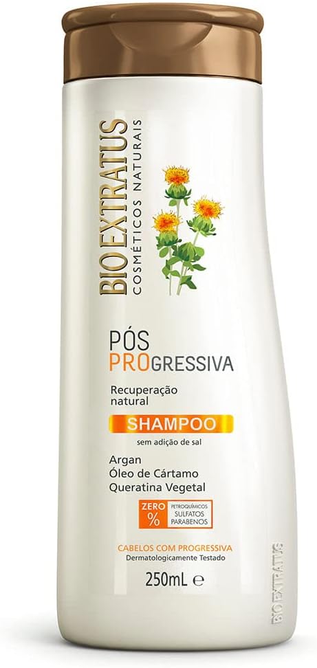 Shampoo Bio Extratus Pós-Progressiva com Argan, Cártamo e Queratina Vegetal