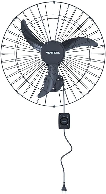 Ventilador de Parede Ventisol Comercial 60cm 3 Pás Preto Bivolt