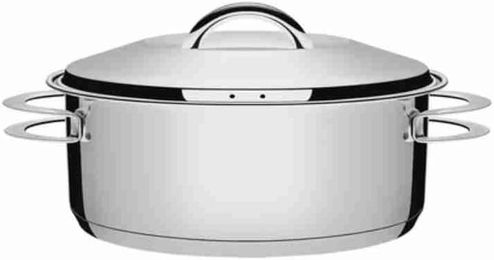 Caçarola Tramontina Solar Fundo Triplo em Aço Inox com Tampa 24 cm 4,7 L
