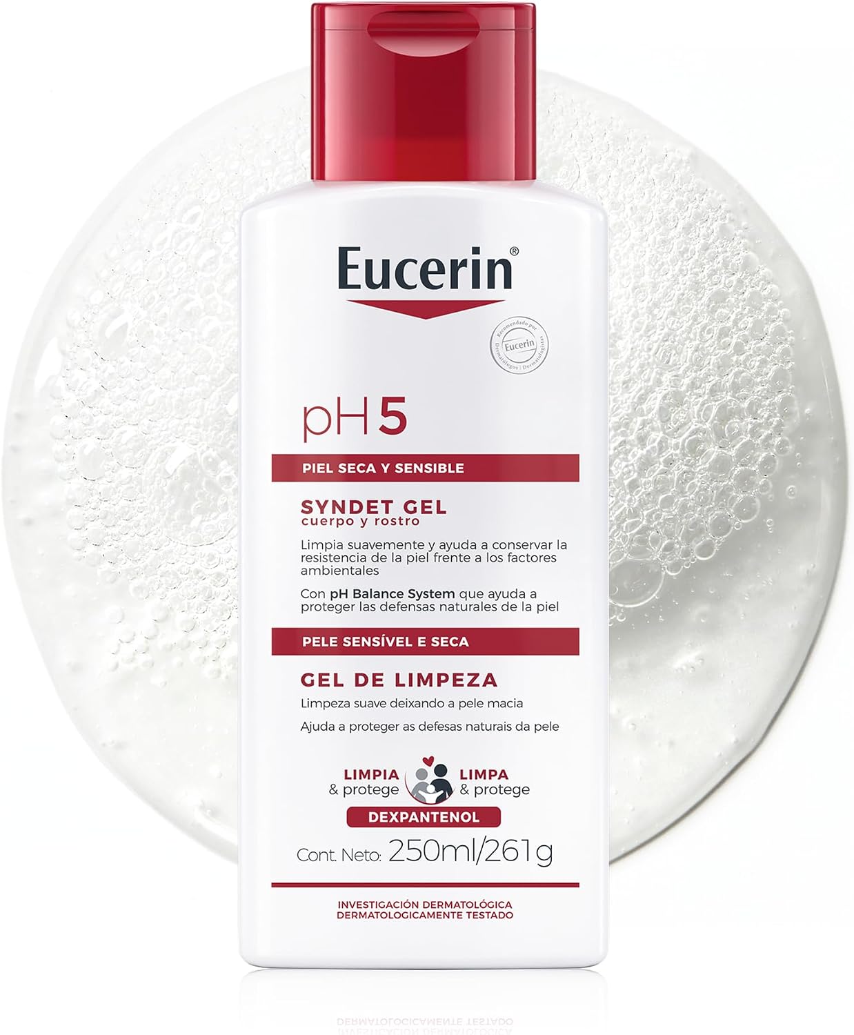 Gel de Limpeza Facial e Corporal Eucerin pH5 Syndet 250ml (próximo
