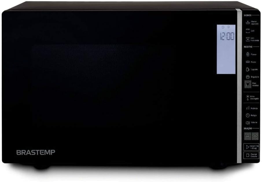 Micro-ondas Brastemp 32 Litros Preto com Grill e Painel Integrado - BMG45AE