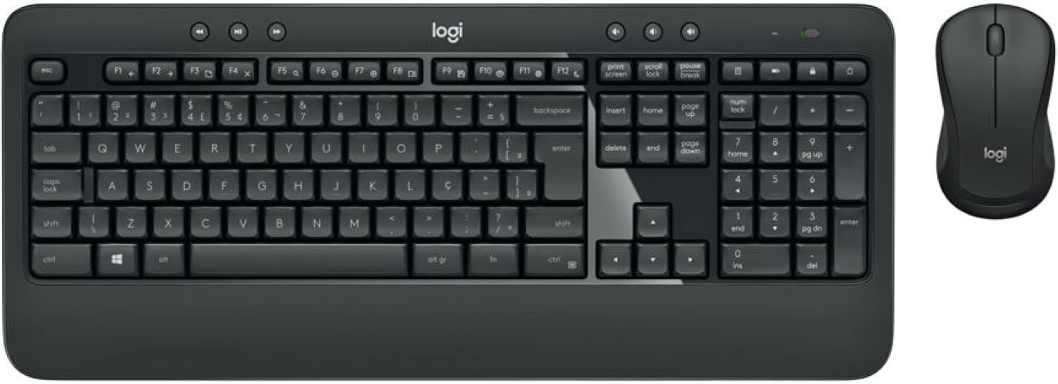 Combo Teclado e Mouse sem fio Logitech MK540 com Teclado com Apoio