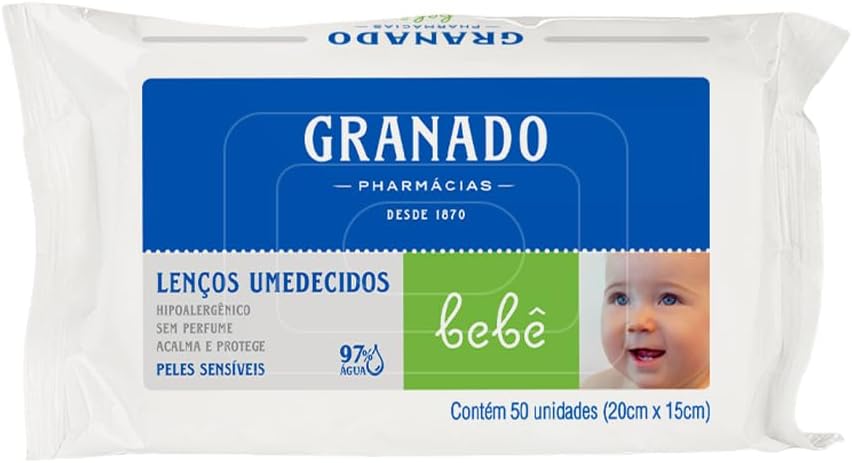 Granado Bebê Lenços Umedecidos Peles Sensíveis (Pacote com 50