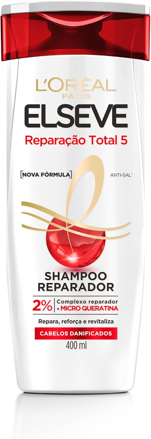 Shampoo L'Oréal Paris Elseve Reparação Total 5+ com Cicatri-Ceramida