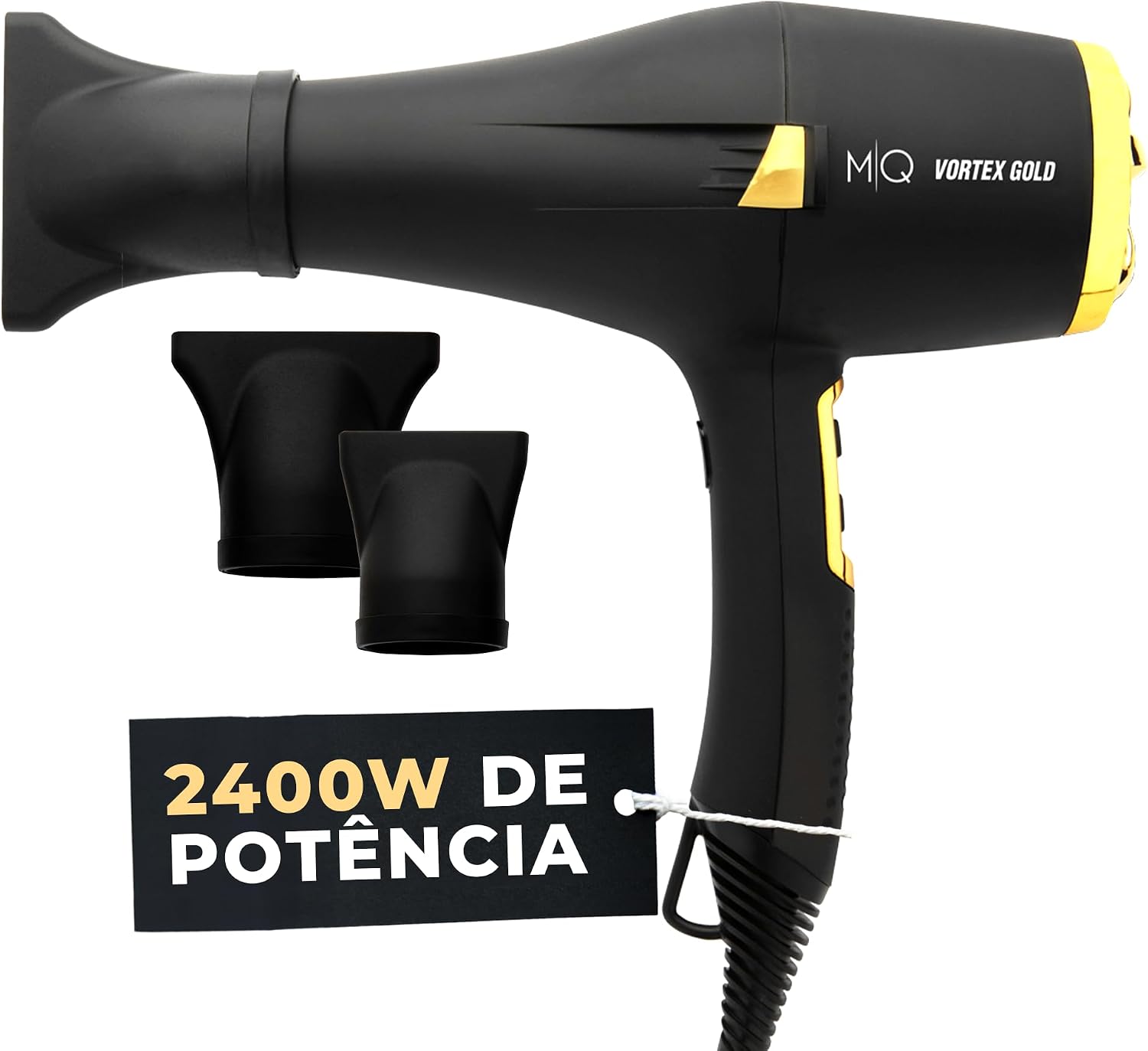 Secador de Cabelo Profissional MQ Professional Vortex Gold 2400W Motor AC