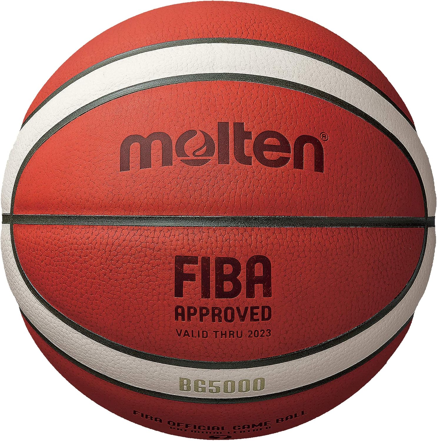 Molten B7G5000 FIBA Official Game Ball em Couro Genuíno Tamanho 7