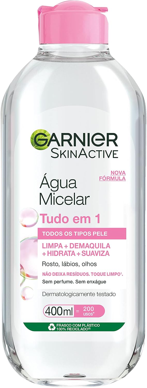 Garnier SkinActive Água Micelar de Limpeza Tudo em 1 400ml — análise