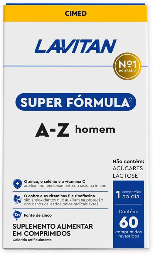 Lavitan Super Fórmula Multivitamínico A-Z Homem (60 Comprimidos)
