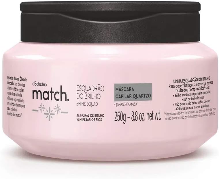 Máscara Capilar Match Esquadrão do Brilho 250g