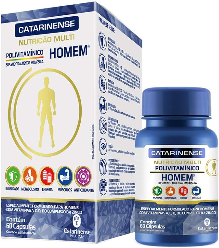 Polivitamínico A-Z Homem Catarinense (60 Cápsulas)