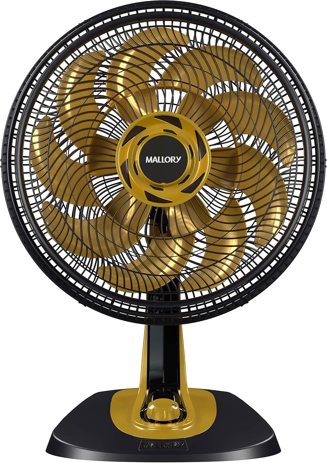 Ventilador de Mesa Mallory Neo Air 15 Pás 40cm Preto e Dourado