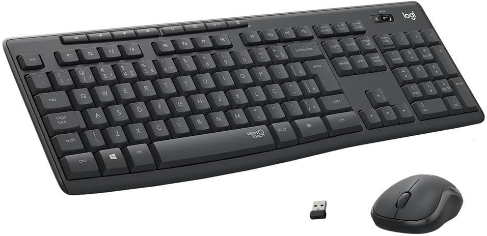 Combo Teclado e Mouse sem fio Logitech MK295 com Digitação e Clique