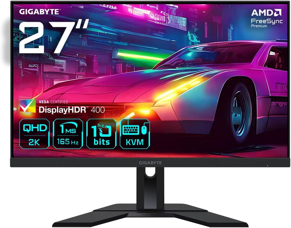 GIGABYTE M27Q 68.6 cm, KVM, monitor de jogos QHD (2560 x 1440) 170