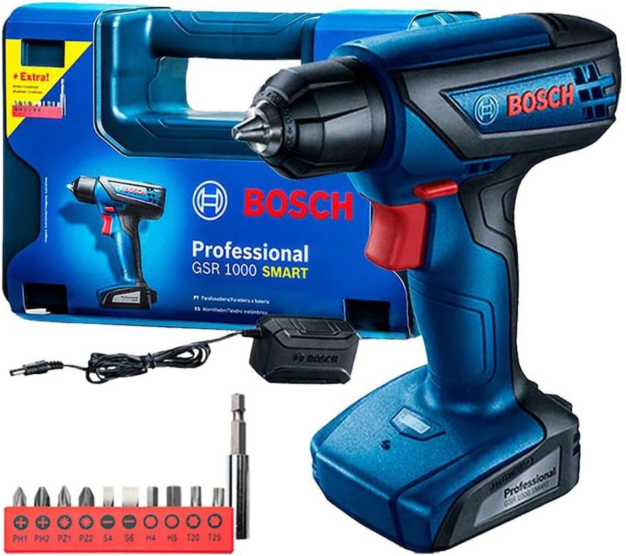 Parafusadeira e Furadeira a Bateria Bosch GSR 1000 Smart 12V