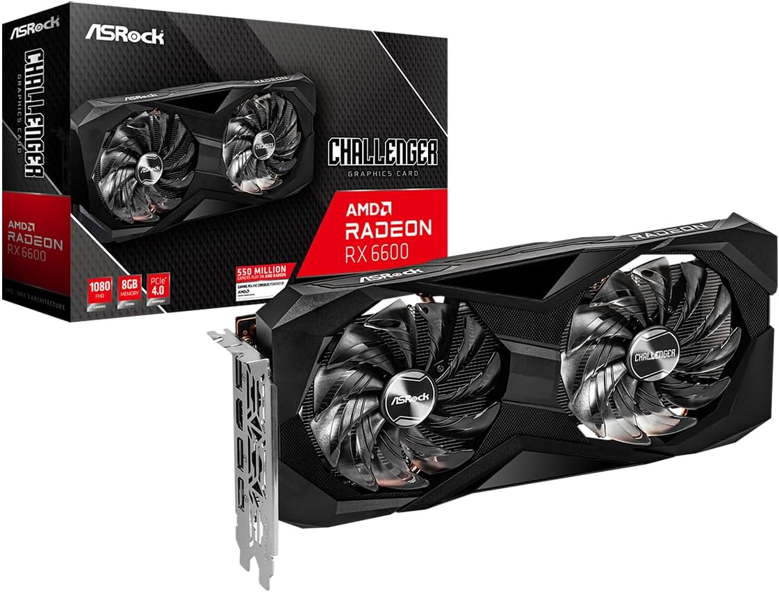 GPU ASROCK AMD RADEON RX 6600 CHALLENGER D 8G 128BITS (RX6600 CLD