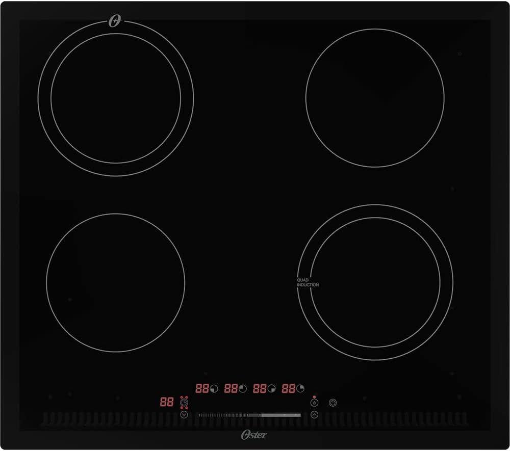 Cooktop de Indução Oster 4 Bocas com Painel Touch e Função Booster OTOP402