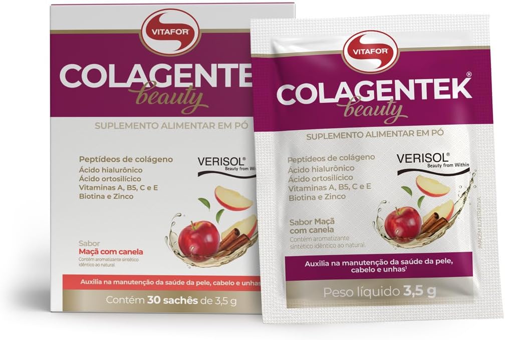Colagentek Beauty com Verisol, Ácido Hialurônico e Vitaminas sabor