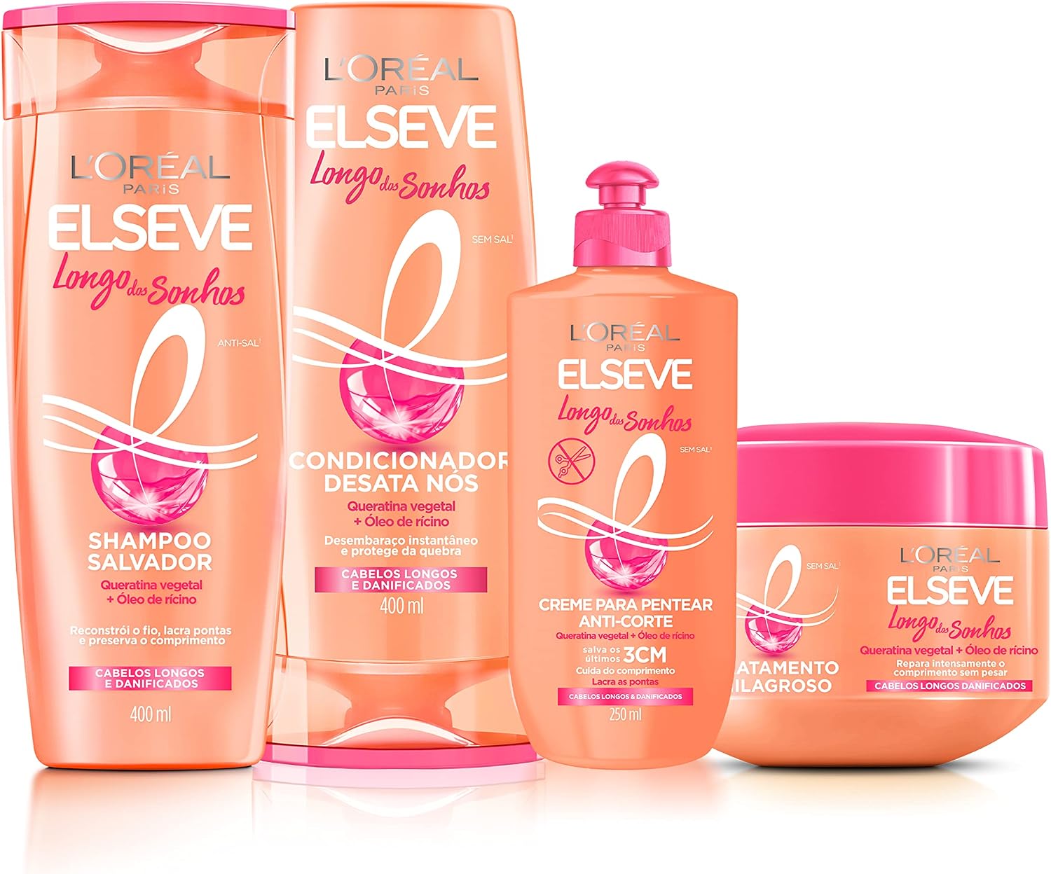 Kit L'Oréal Paris Elseve Longo dos Sonhos Reconstrutor