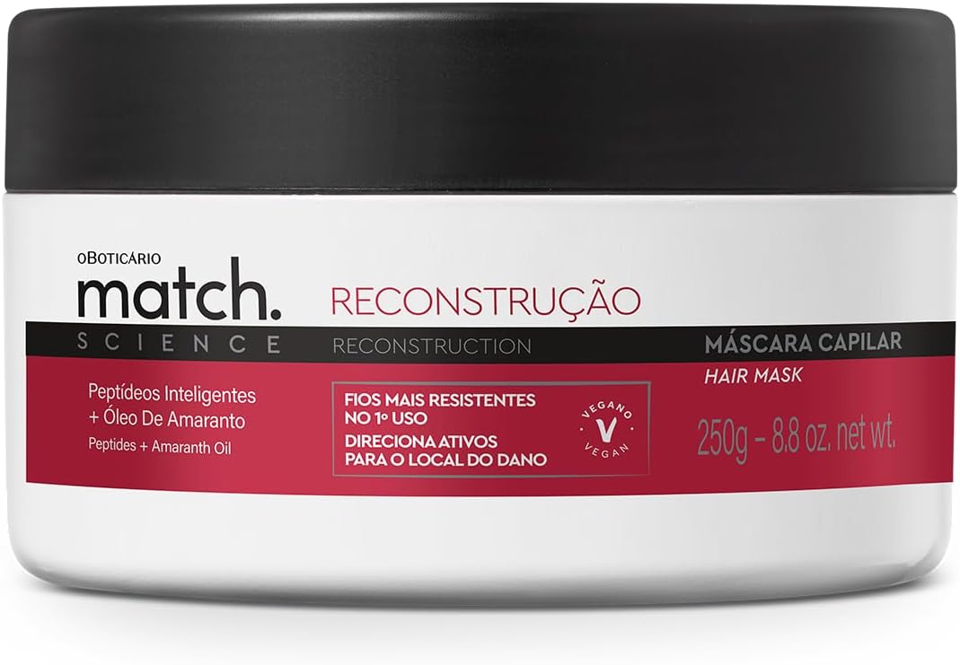 Máscara Capilar Match Science Reconstrução 250g