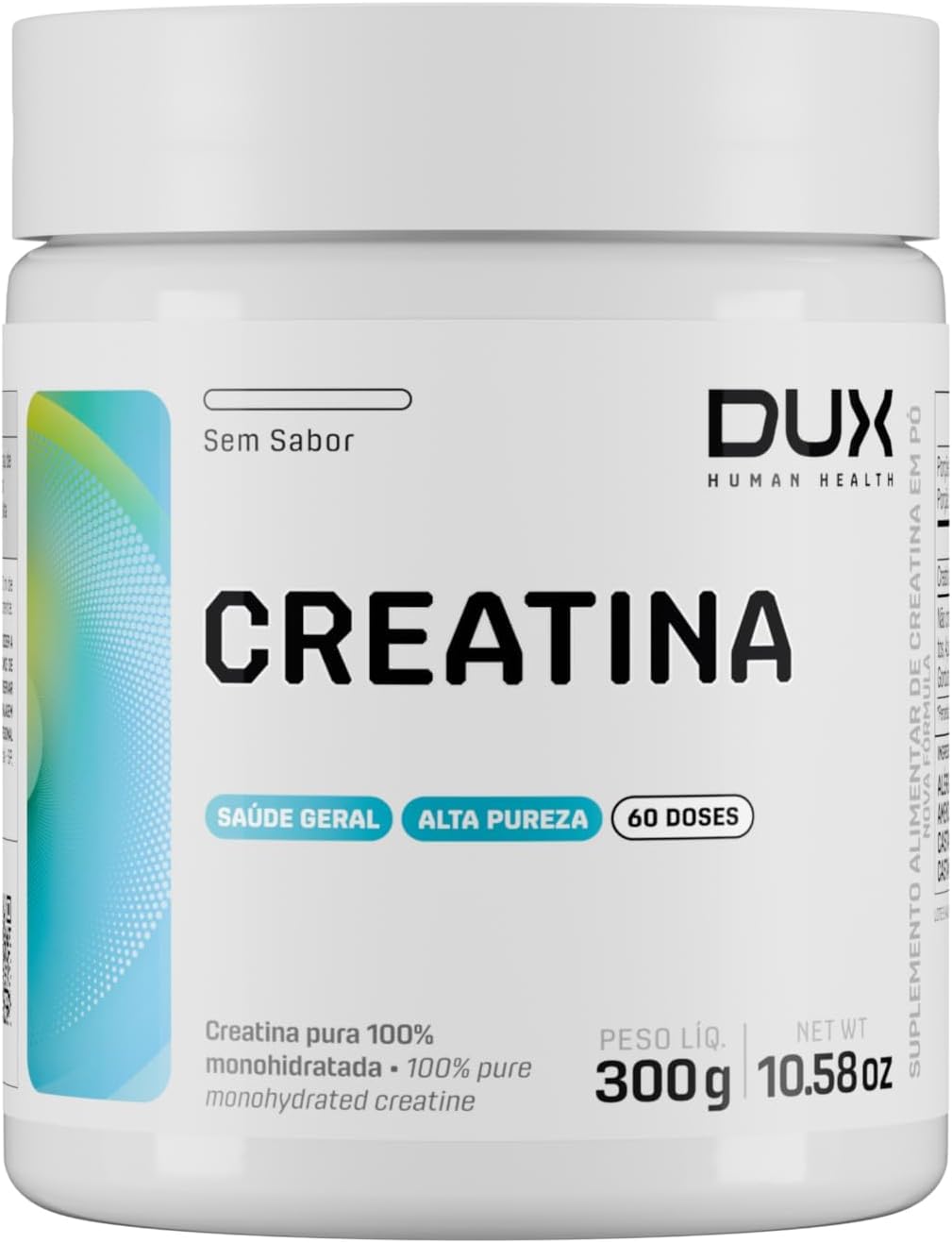 Creatina Monohidratada 100% Pura Dux Nutrition Pote 300g — análise