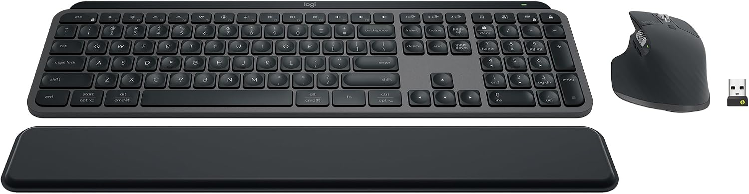 Logitech Combo MX Keys S - Teclado e mouse sem fio de desempenho
