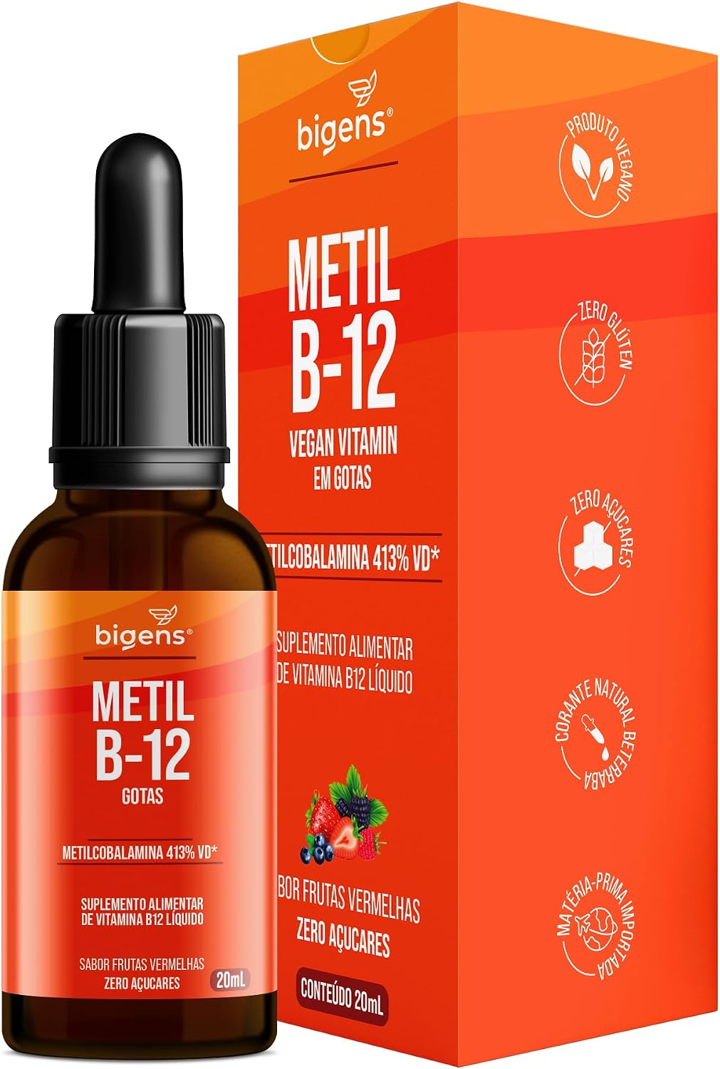 Essential Nutrition Vitamin B12 Metilcobalamina Gotas Sabor Frutas