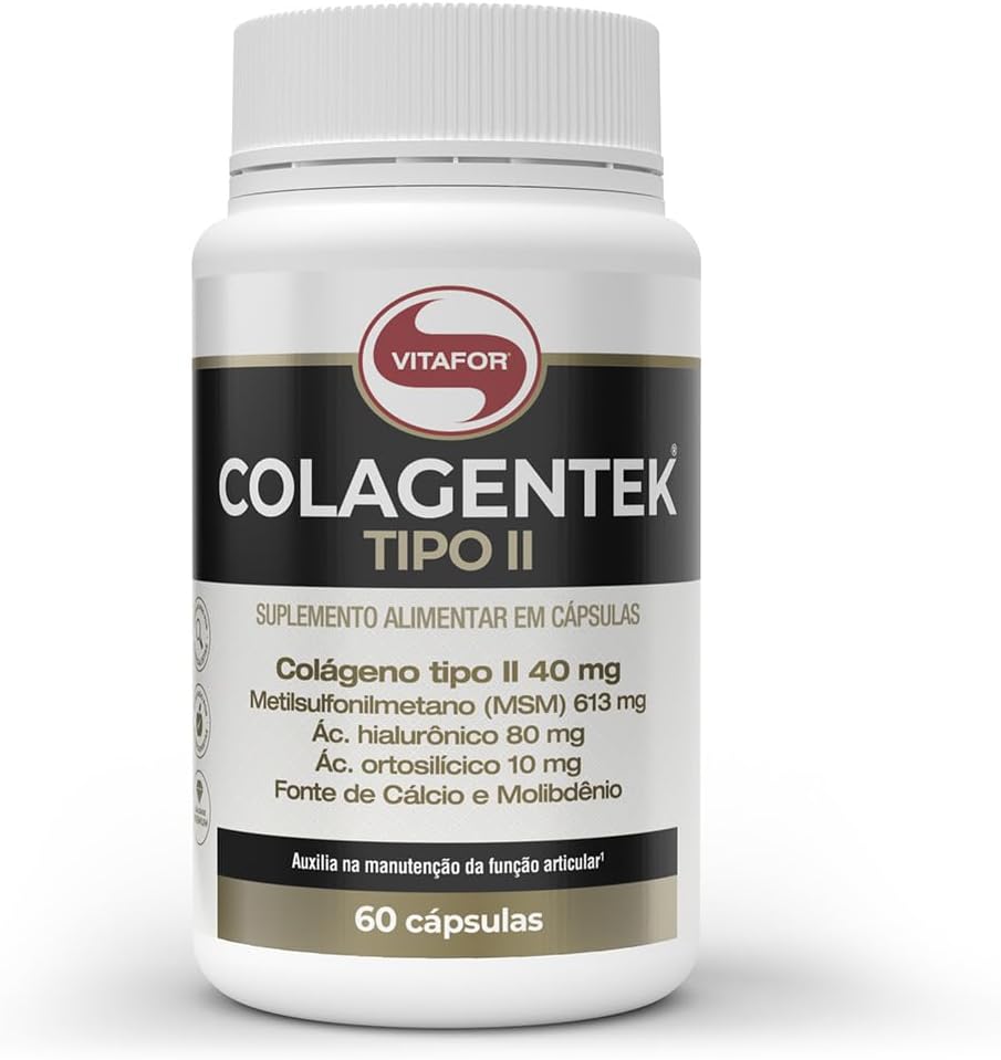 Colagentek Tipo II 40mg 60 Cápsulas - Vitafor — guia de compra