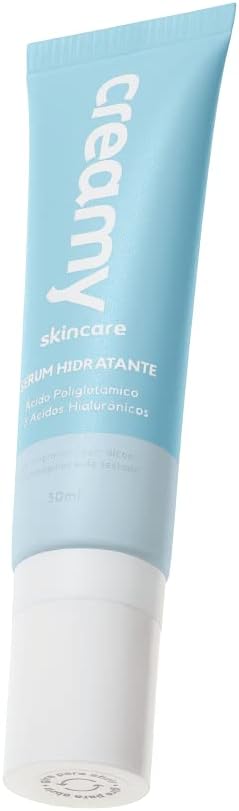 Sérum Hidratante Facial Creamy Skincare Ácido Hialurônico + Peptídeos Antissinais