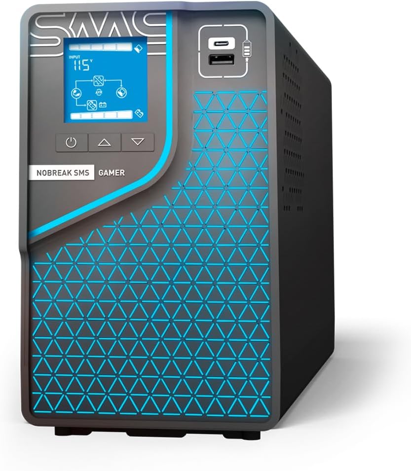 Nobreak SMS Gamer 2000Bi/Bi WI-FI, Interativo, Entrada 115/220v