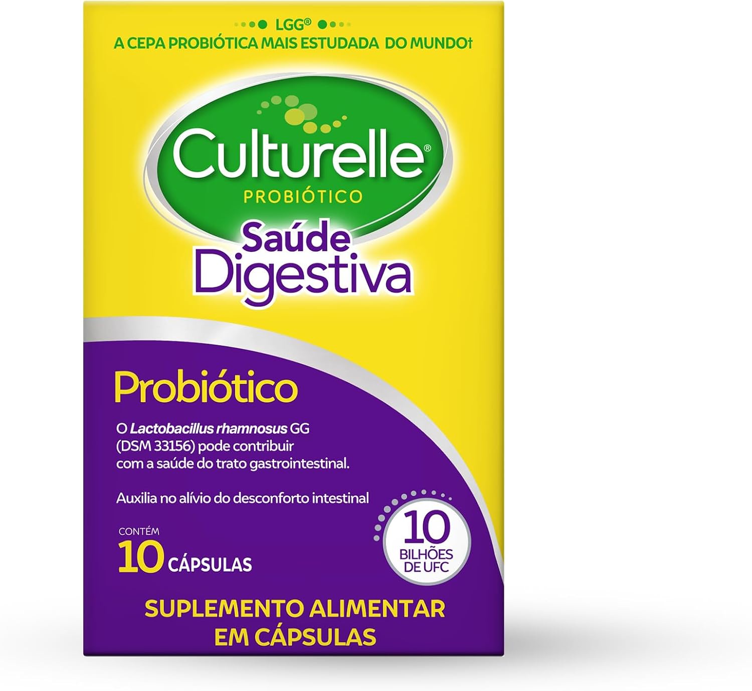 Culturelle Saúde Digestiva Lactobacillus rhamnosus GG 10 Bilhões UFC