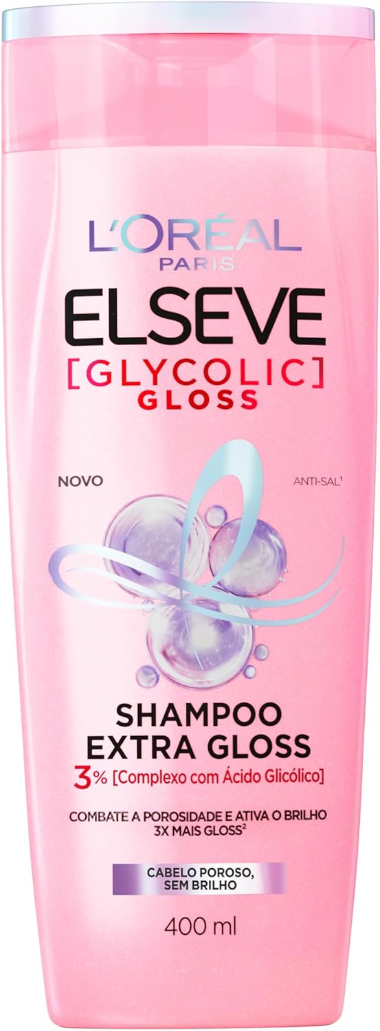 Shampoo L'Oréal Paris Elseve Glycolic Gloss Extra Glaze com Ácido Glicólico