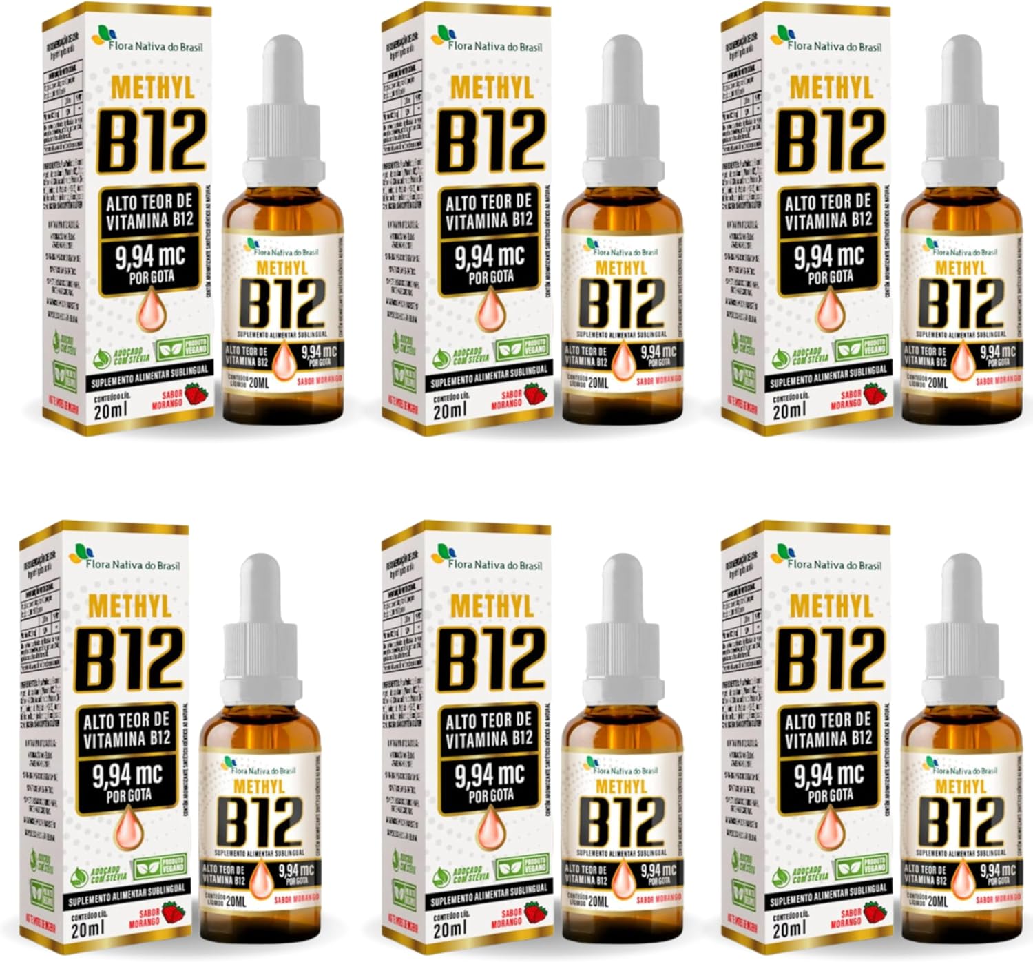 Vitamin B12 Gotas Metilcobalamina Sublingual 20ml Sabor Frutas Vermelhas - Essential Nutrition