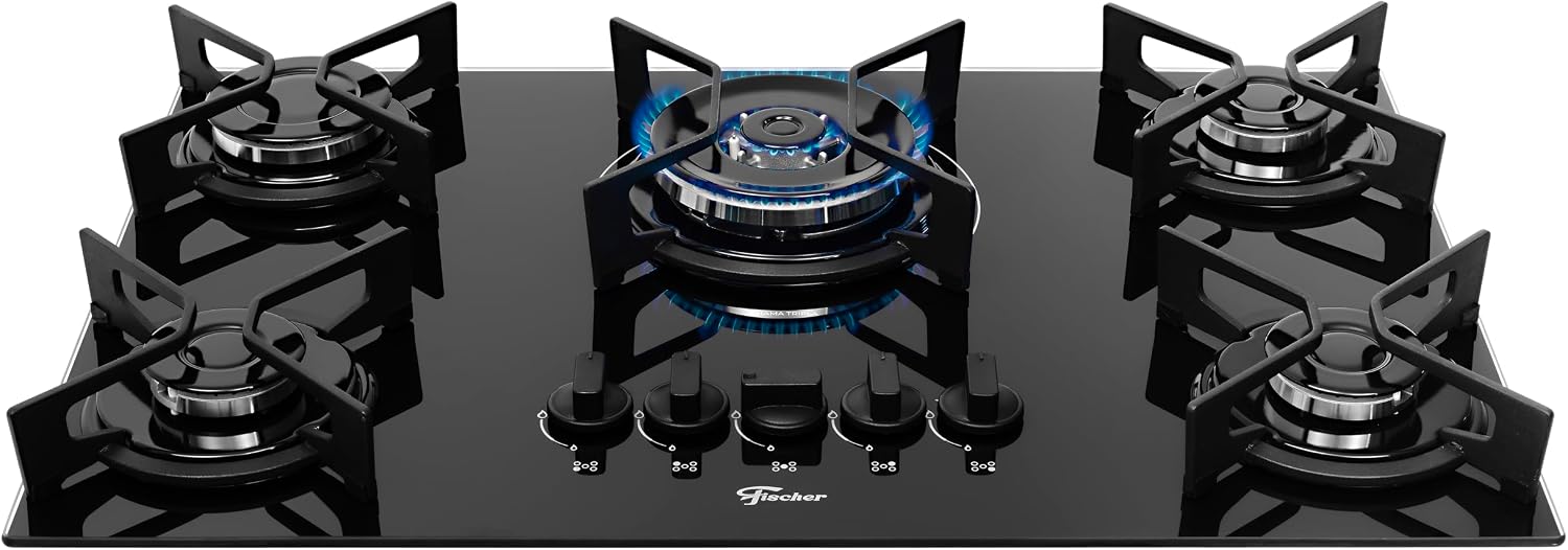Cooktop Fischer 5Q TC Fit Line Tripla Chama Trempe Iron — análise