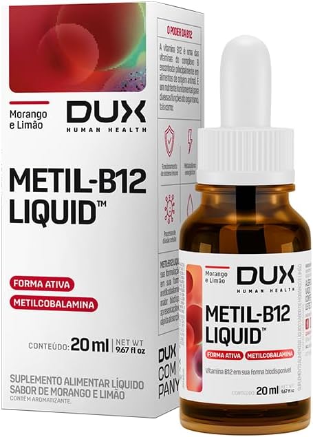 Vitamina B12 Metilcobalamina 9,94mcg 60 Cápsulas Gelatinosas - Dux Nutrition Lab