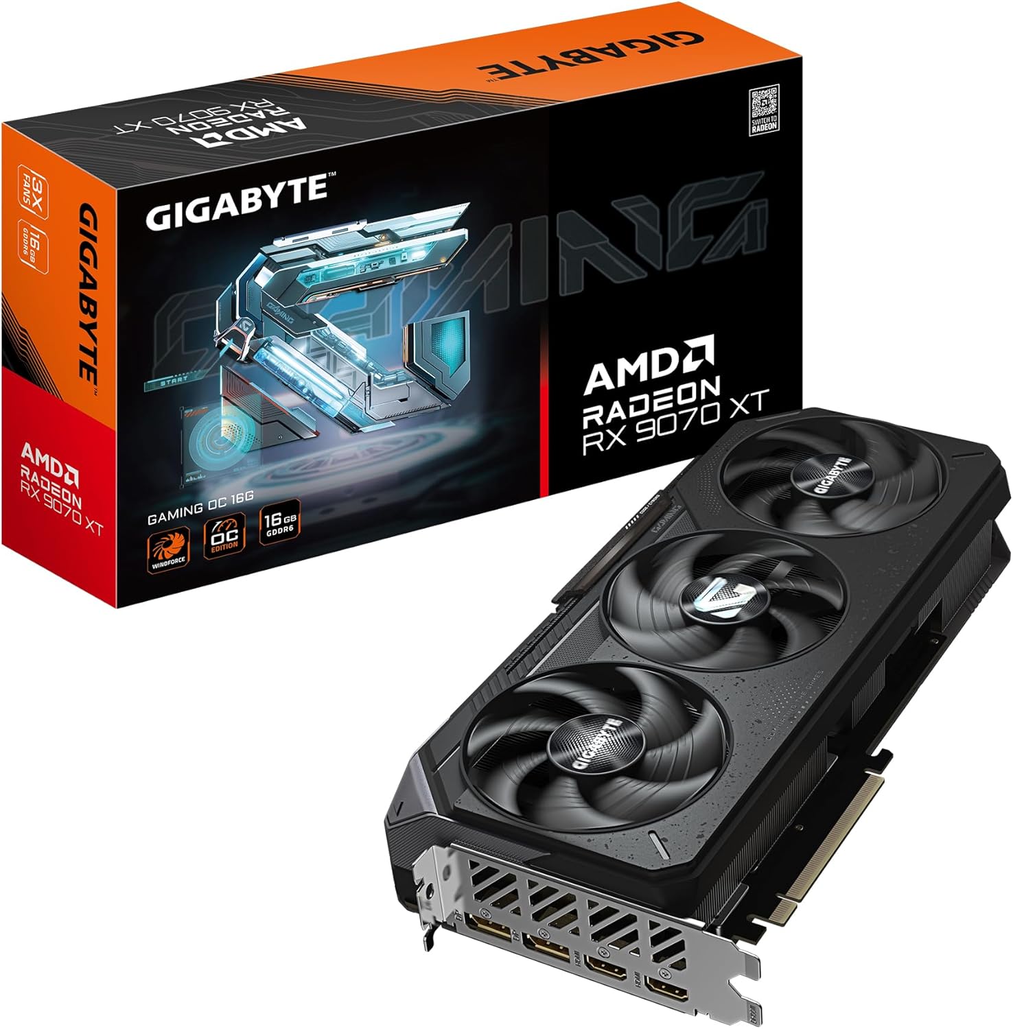 GIGABYTE Placa gráfica Gaming Radeon RX 9070 XT 16GB GDDR6 PCI