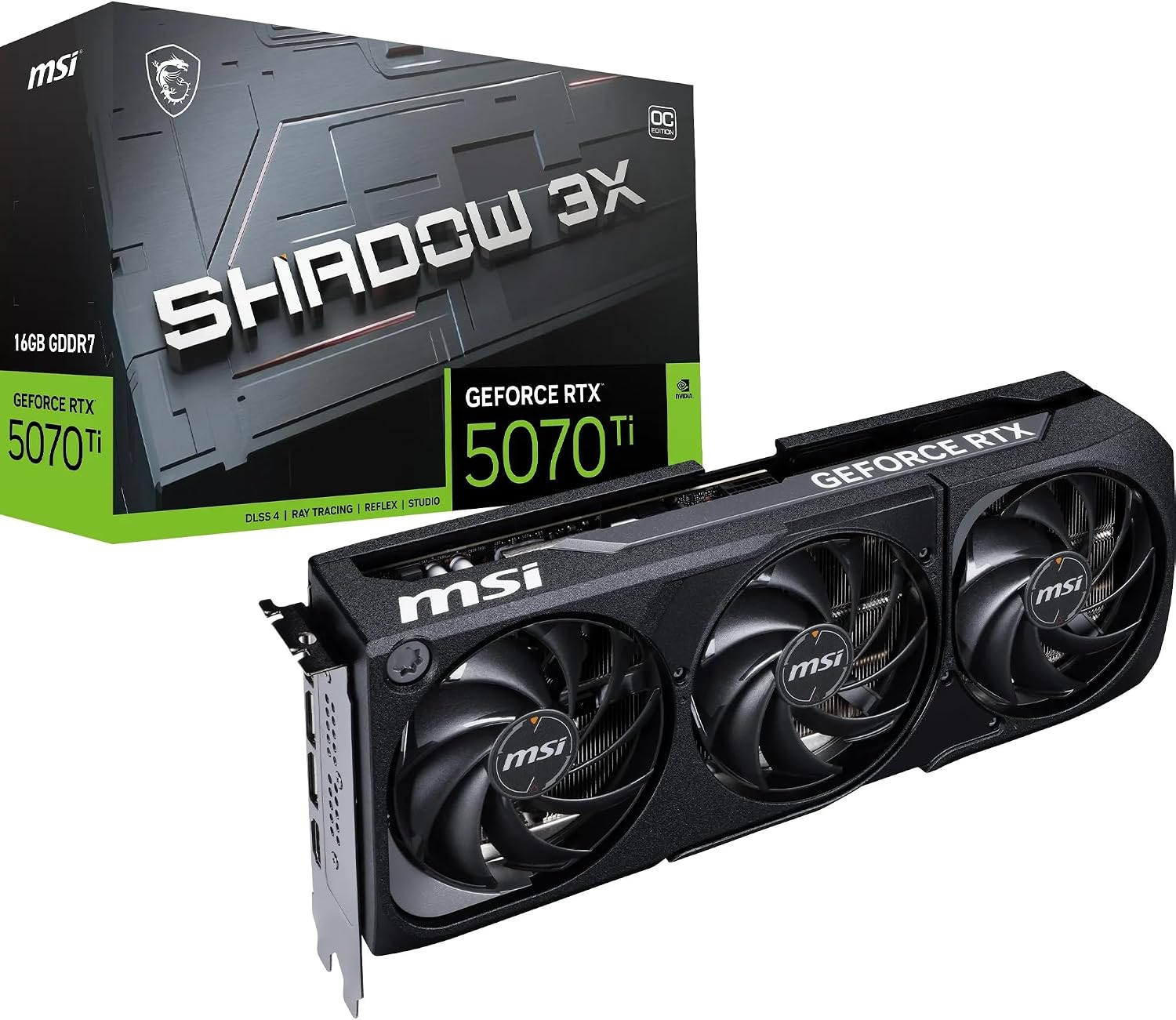MSI GeForce RTX 5070 Ti 16G Shadow 3X OC — 16GB GDDR7 (28Gbps/256-bi