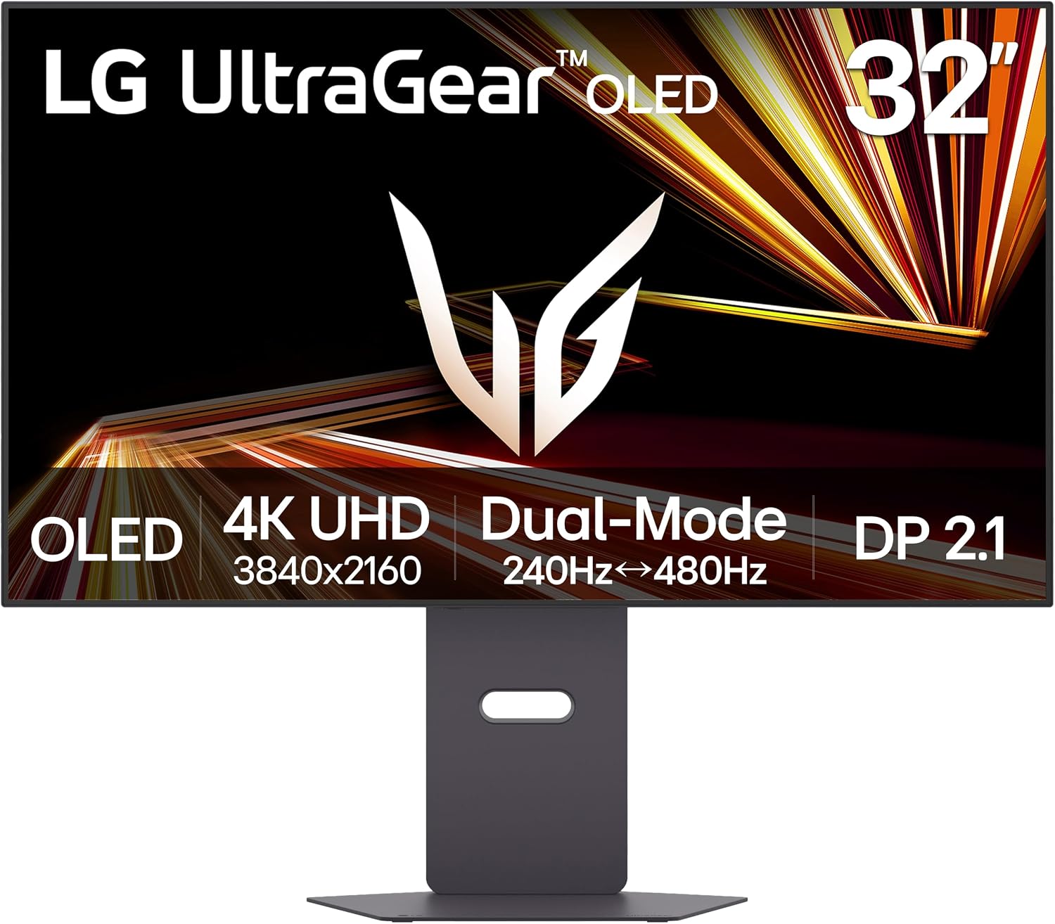 LG UltraGear OLED 32GX870A-B, 32", Dual Mode 4K 240 Hz/FHD 480 Hz