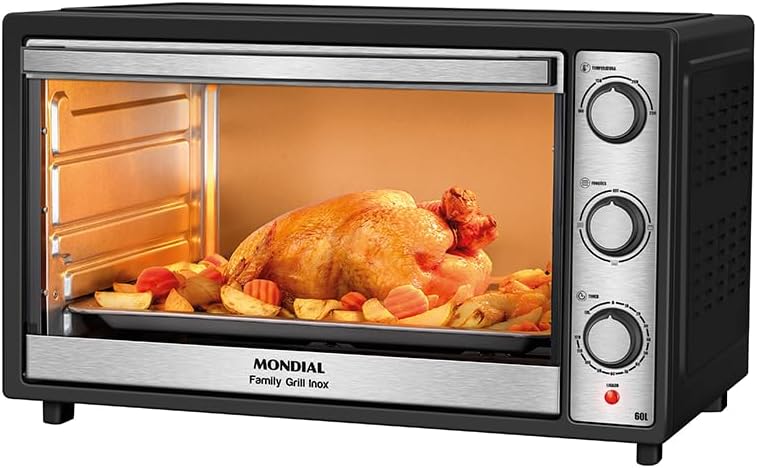 Forno Elétrico de Bancada Mondial Family Grill FRN-60-BI 60 Litros